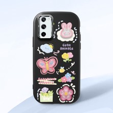 HONTINGA Samsung Galaxy S20 Fe ile Uyumlu Kılıfı Kamera Korumalı Düşüme Önleyici Basitlik Siyah Yumuşak Silikon Telefon Kılıfı Hayvan Desenli K4-0249