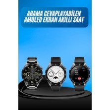 Pileli Store Amoled Ekran 3 Kordonlu Akıllı Saat 5.0 Bluetooth Bağlantılı Android ve Ios Uyumlu