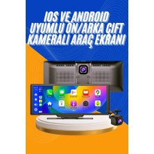 Pileli Store Android ve Ios Uyumlu Ön Arka Çift Kameralı Araç Ekranı Dokunmatik Carplay