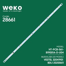 Weko Bdl1 Vestel Uyumlu Buzdolabı Iç Aydınlatma LED Kartı 12 Çipli Yüksek Verimli