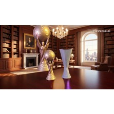 Fıfa Dünya Kupası Temalı Boyalı Dekoratif Kupa (20 cm - 3D Baskı)