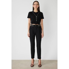 On Triko Beli Taş Işlemeli Dar Paça Pantolon 78103