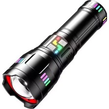 Akinco F-3002 Alüminyum Tg LED Gece Şeritli Type-C Şarjlı El Feneri