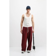 Vamos Baggy Fit Eşofman Alt Bordo