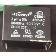 OEM 3µf 450VAC CBB61 Motor ve Fan Başlangıç Kondansatörü