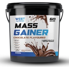 West Nutrition Mass Gainer Karbonhidrat Tozu 6000 Gr Çikolata Aromalı 60 Servis Yüksek Kalorili