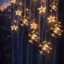 Akinco 3 mt Fişli Hilal Cami Yıldız Ramazan Perde LED