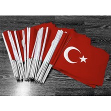 Sindem Reklam Sopalı Bayrak (30X45 cm Ebatında 100 Adet) 23 Nisan, 19 Mayıs. 30 Ağustaos 29, Ekim 10 Kasım, Anneler Günü Babalar  Günü  Öğretmelnler Günü