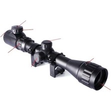 Akinco 3-9X32AOEG Çift Işık Kırmızı Yeşil Kaynaklı Dürbünü