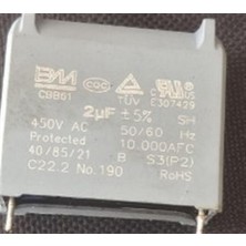 OEM 2µf 450VAC CBB61 Motor ve Fan Başlangıç Kondansatörü