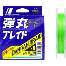 Major Craft Dangan Braid 8x Ip Misina Pe 1.0 0.13MM 20LB/8.4KG 200MT Yeşil