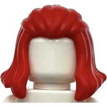 LEGO Minifigür Parçaları: Saç - Hair: Minifigürler Için Orta Uzunlukta Kulak Arkasına Taranmış Saç Modeli