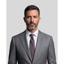 1001 Kravat Siyah Desenli 8 cm Genişliğinde Ipek Kravat