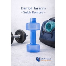 Ventoze Dambıl Tasarımlı Sporcu Matarası | Okul ve Spor Için Sızdırmaz Su Şişesi 500 ml