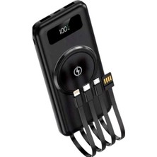 Akinco Kablosuz Çoklu Şarj Girişli 10.000 Mah Kablolu Taşınabilir