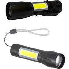 Akinco Uzun Menzilli Şarjlı El Feneri Uzun Ömürlü LED Işık Lamba