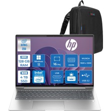 Hp Probook 4 G1I Intel Ultra5 225U 128GB Ddr5 4tb SSD 16" Inch Intel® Grafik Gpu Wuxga (1920X1200) IPS 400NITS 100% Srgb WIN11PRO Taşınabilir Bilgisayar D29QHETP40+ZETTAÇANTA