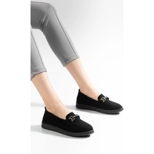 Kadın Günlük Comfort Tokalı Ayakkabı Siyah