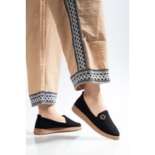 Kadın Günlük Loafer Ayakkabı Siyah Kot