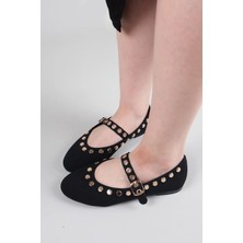 Birikon Enya Trok Detaylı Babet Siyah