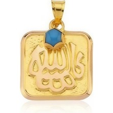 Zeya Kuyumculuk 14 Ayar Altın Kare Plaka Maşallah Kolye Ucu