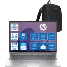 Hp Probook 4 G1I Intel Ultra5 225U 80GB Ddr5 256GB SSD 16" Inch Intel® Grafik Gpu Wuxga (1920X1200) IPS 400NITS 100% Srgb WIN11PRO Taşınabilir Bilgisayar D29QHETP26+ZETTAÇANTA