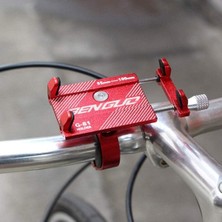 X-34 Metal Scooter Telefon Tutucu (Kırmızı Alüminyum)