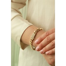 Aydın Kuyumculuk 14 Ayar Altın,taşlı Gurmet Bayan Bilekliği AGBLK706