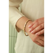 Aydın Kuyumculuk 14 Ayar Altın,sıralı Piramit Bayan Bilekliği AGBLK708