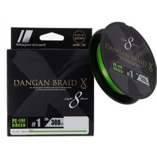 Major Craft Dangan Braid x 8x Ip Misina Pe 1.0 0.13MM 20LB/9.07KG 300MT Yeşil