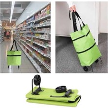 Poyraz Market Alışveriş Çantası Katlanabilir Pazar Arabası Tekerlekli Pazar Arabası Katlanabilir
