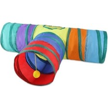 Pileli Store T Şeklinde 3 Girişli Kedi Oyun Tüneli