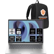 Hp Elitebook 6 G1I Intel Core Ultra 7 255U 80GB 2tb SSD 14" Fhd+ Fdos Taşınabilir Bilgisayar & Per4 Çanta CV0G8ETPN339