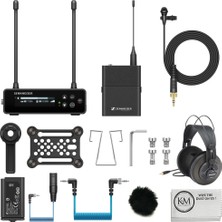 Sennheiser Ew-Dp Me 2 Set Camera-Mount Digital Wireless Omni Lavalier Mic System | Q1-6: 470 To 526 Mhz Sche With Foots + Furry Windscreen + Temizlik Kumaşı (4 Madde)