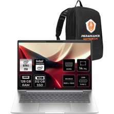 Hp Probook 4 G1I Intel Core Ultra 5 225U 128GB 512GB SSD 14" Fhd+ Fdos Taşınabilir Bilgisayar & Per4 Çanta D21PFETPN347