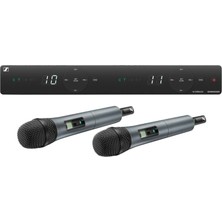 Sennheiser Xsw 1-825 Dual-E Şarkıcılar ve Sunucular Için 2 Kanallı Kablosuz Mikrofon Sistemi | Evolution Mikrofon Kapsülleri, Entegre Antenler ve 10'a Kadar Uyumlu Kanal (508267)