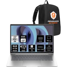 HP Elitebook 6 G1I Core Ultra 7 255U 8GB RAM 2TB SSD 14" FHD+ Win11 Pro CV0G8ETPN404 Notebook + Per4 Çanta