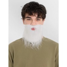 Pileli Store Beyaz Kırçıllı Takma Sakal Çocuk Yetişkin