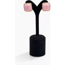 Pangu Lak Kaplama Akrilik Taşlı Kare Küpe