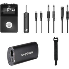 Sennheiser Xsw-D Pedalboard Set With Ravpower Luster 6700MAH Şarj Cihazı & Fastener Raflar 10PACK Sche