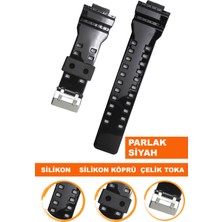  casio g8900 ga100 ga110 ga120 saat uyumlu parlak siyah renk silikon saat kordonu kayışı cs
