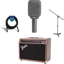 Sennheiser E609 Instrument Microphone ile Fender Acoustasonic 40 Acoustic Guitar Amplifier Schenheiser E609 Instrument Microphone