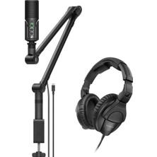 Sennheiser Profile Cardioid Condenser Usb-C Microphone Streaming Set With Sennheiser Hd 280 Pro Circumaural Closed-Back Monitor