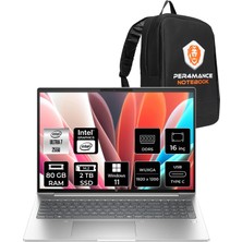 HP Probook 4 G1I Core Ultra 7 255U 80GB RAM 2TB SSD 16" FHD+ Win11 Home D03KJETPN389 Notebook + Per4 Çanta