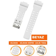  casio g8900 ga100 ga110 ga120 saat uyumlu beyaz renk silikon saat kordonu kayışı cs