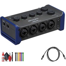 Garmin Zoom Ams-44 USB Audio Interface, 4 Giriş, 4 Çıktılar, Turnback, Direct Watch, Bus-Powered, For Records And Streaming On Pc, Mac, Ios, And Android Sche With Temizlik Kit + Daha Fazla