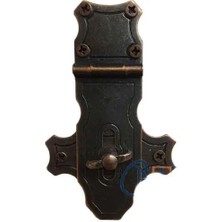Pileli Store Dekoratif Anahtarlı Sandık Askısı - 40X65MM, Oksit, 100 Adet