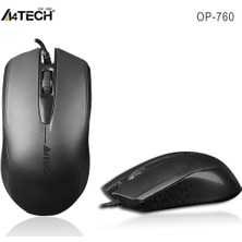 Poyraz Market A4 Tech OP-760 USB Siyah V-Track 1000 Dpı Mouse