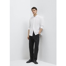 Mavi Siyah Keten Pantolon 0010577-900