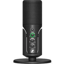 Sennheiser Profili Kondansatör Kapsüllü USB Mikrofon | Tak ve Çalıştır Tasarımı, Podcast'ler ve Yayın Akışı Için Mükemmel | Masa Tabanı ve 1,2 M Usb-C Kablosu Dahildir - Siyah (700065)